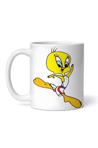 OEM Cană albă personalizată, atletul Disney Tweety, INOVATIX®. 330 ml