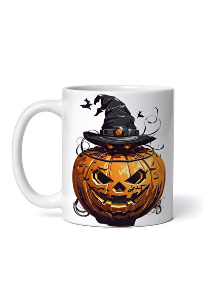 OEM Cană albă personalizată, dovleac de Halloween, INOVATIX®. 330ml