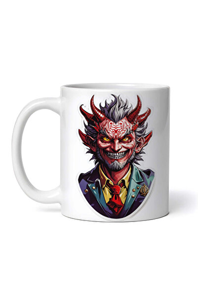 OEM Εξατομικευμένη Λευκή Κούπα, Δαίμονας Βελζεβούλ, Inovatix®. 330ml