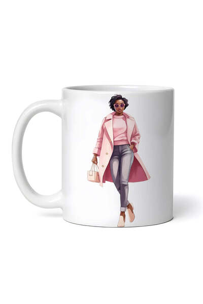 INOVATIX Personalized white mug, Girl in pink Abigail, INOVATIX®. 330ml