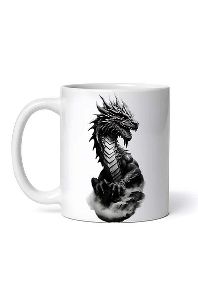 OEM Cană albă personalizată, Dragon, INOVATIX®. 330ml