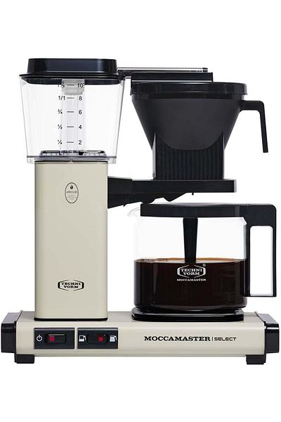 Technivorm Moccamaster Coffee Maker With Bean Filter - Kbg741 Ao Off-white Metallic, Stainless Steel