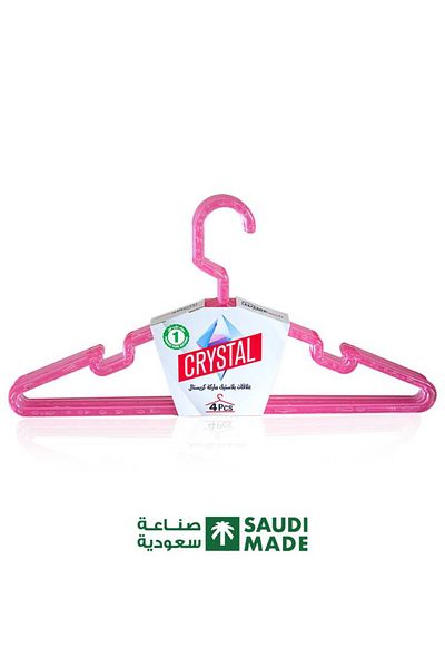 Kanz Crystal Clothes Hangers, 72 pieces/carton, Pink color