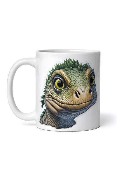 OEM Cană albă personalizată, dinozaur Mojave, INOVATIX®. 330ml