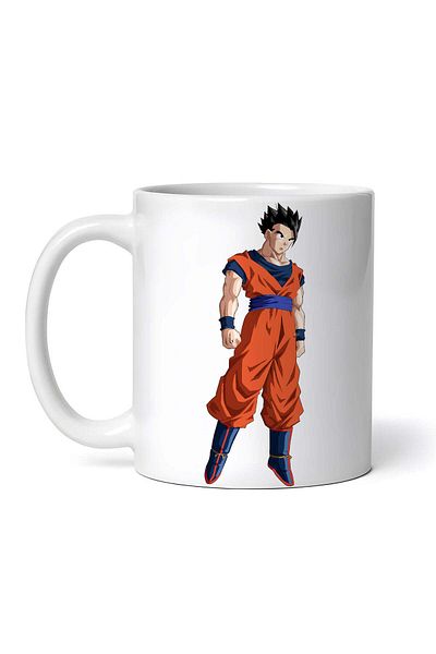 OEM Cană albă personalizată, Dragon Ball Gohan amenințător, INOVATIX®. 330ml