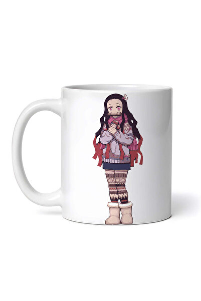 OEM Cană albă personalizată, anime Demon Slayer Nezuko Kamado, INOVATIX®. 330 ml