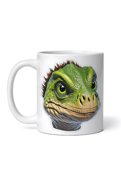 OEM Cană albă personalizată, dinozaur Fălci, INOVATIX®. 330ml