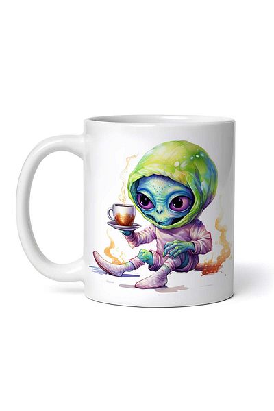 OEM Personalized White Mug, The Radulban Alien, Inovatix®. 330ml