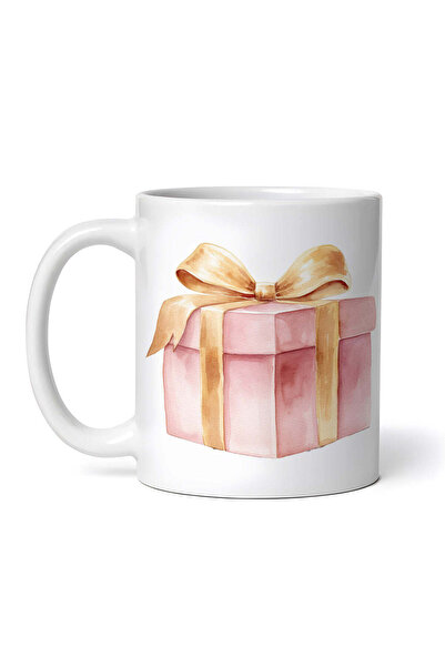 OEM Εξατομικευμένη λευκή κούπα, ροζ κουτί δώρου, INOVATIX®. 330ml