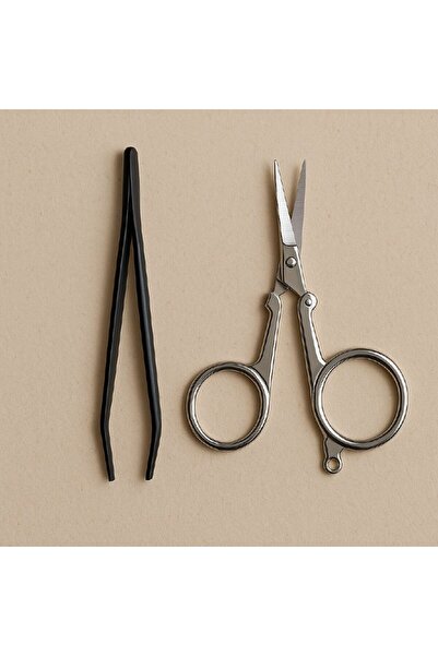 Metler مجموعة ملقط ومقص شارب قابل للطي + مجموعة تنظيف شعر الحواجب والشارب والأنف