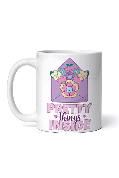 OEM Cană albă personalizată, felicitare PrettyThings Inside, INOVATIX®. 330 ml