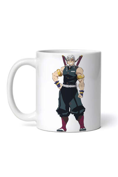 OEM Cană albă personalizată, anime Demon Slayer Tengen Uzui, INOVATIX®. 330ml