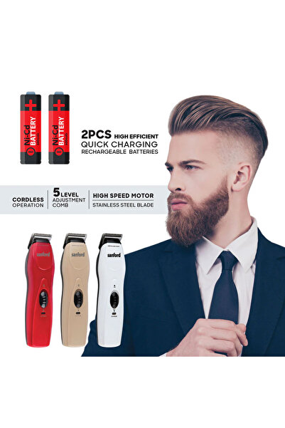 Sanford Sanford Rechargeable Hair Clipper, Red