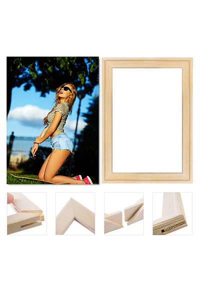 PR Cadru - Sasiu Din Lemn 50x40cm Pentru Panza - Tablou - Diy