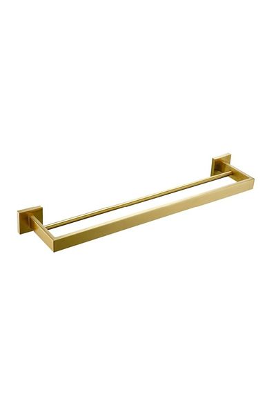 Blackswan Design Suport prosoape baie, Blackswan, Tip M23, cu doua bari, auriu mat, 40 cm