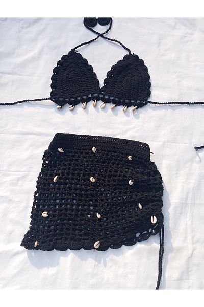 ZAHandmade Hand Knitted Beach Clothing Suit