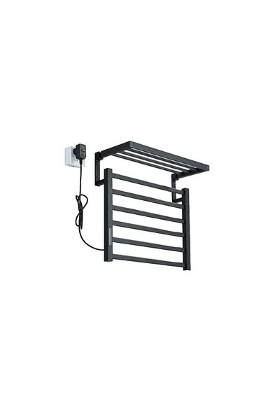 Blackswan Design Suport electric prosoape baie, Blackswan, Tip M34, rabatabil, display digital, negru mat, 55 cm