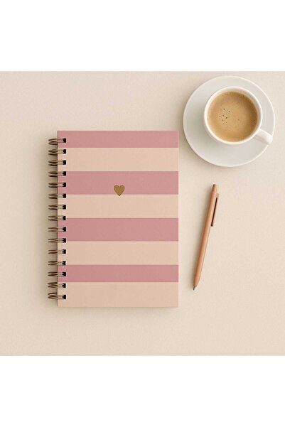 lin notebook A5 15x21 cm Spiralli Kareli Tarihsiz Not Defter