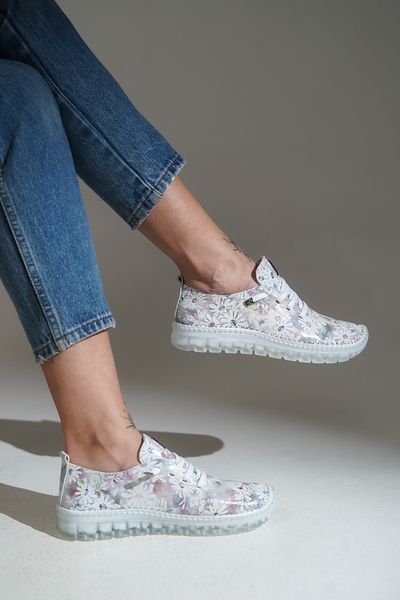 HVZ Exclusive Patterned Genuine Leather Hand Knitted Women's Casual Shoes Ergonomic Casual Comfortable Lace up Stitched