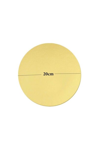 Generic 20cm Round Plain Gold Cake Bases, 13 Pieces