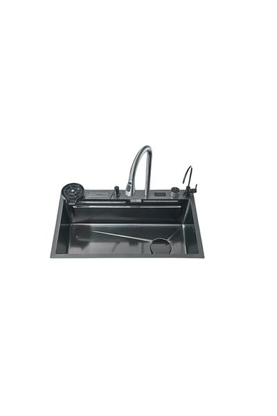 Blackswan Design Set chiuveta multifunctionala bucatarie, baterie si accesorii, Blackswan, Tip D2Y, 75 x 45 cm