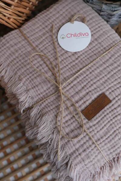 Childiva بطانية موسلين من القطن 100% مكونة من 4 طبقات