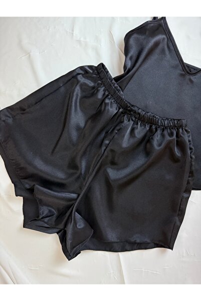 ROZENİN LINGERIE Ayarlanabilir Askılı Saten Pijama Takımı