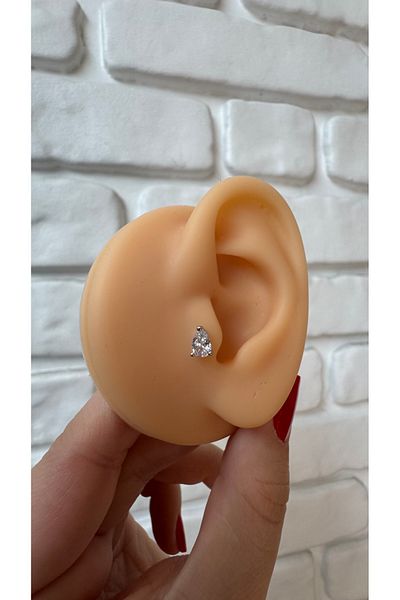 alysa jewelry Surgical Steel Drop Model Piercing Single Stone