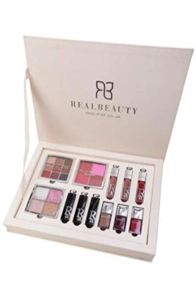 real beauty طقم مكياج بوكس فاخر مكون من12 قطعة و26 لون مميز لإطلالة ساحرة ومتكاملة