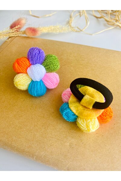 seyranat Κοριτσάκια Βρεφικά Κλιπάκια Μαλλιών 2 τεμαχίων Πλεκτά Μικτά Χρώματα ...