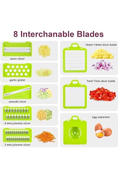 NEXIFY Vegetable Chopper: Multifunctional All-in-One Food Slicer Dicer Cutter with Draining Baske