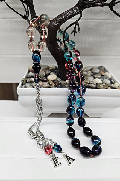 Zikir Tesbih Ateş Kehribar Tesbih, harfli Kişiye Özel Seri, Sıkma Kehribar Tesbih ,tespih Usta Işi Gümüş Kaplama