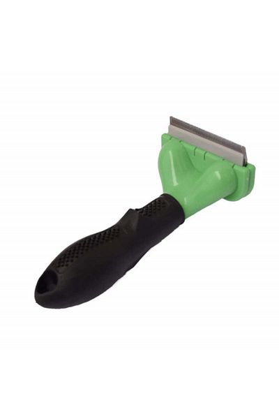 PUFO Grooming brush for dogs and cats, blade cleaning button, for detangling fur and trimming