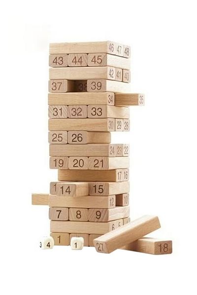 Primo Plus Educational Tower Building Blocks Action Reflex Games 51 Pieces