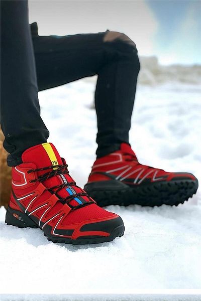 Liger Unisex Κόκκινες Αδιάβροχες Μπότες Trekking