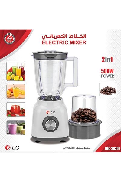 DLC خلاط كهربائي ٢ في ١ - ٥٠٠ واط - أبيض - DLC-39201