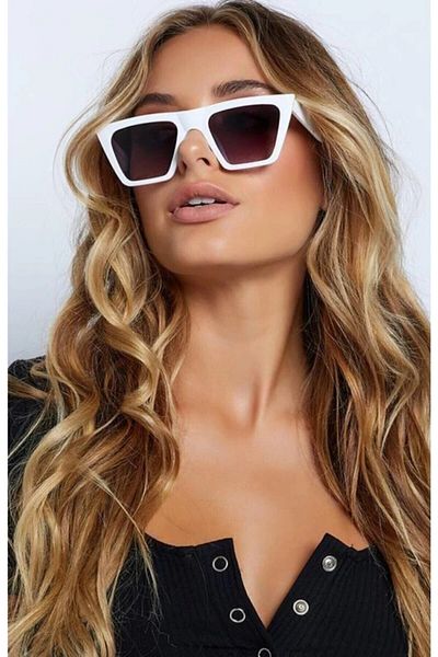 ROSESSO Cat Square Black Unisex Sunglasses with Uv400 Protection
