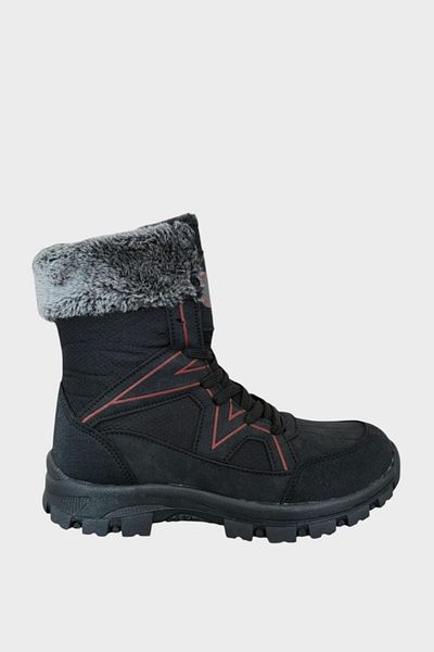 Liger Γυναικείες αθλητικές μπότες χιονιού Water Repellent Shearling - ΜΑΥΡΟ/ΚΟΚΚΙΝΟ