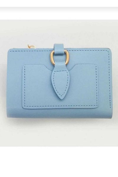 gullfoss Faux Leather Cover Multi-Compartment Card Holder Zippered Separate Pocket Wallet