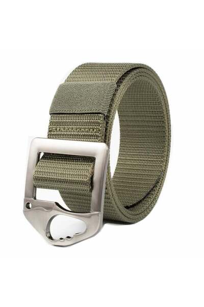 PUFO Stance casual belt for men 3.8 x 115 cm, green