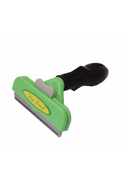 PUFO Grooming brush for dogs and cats, long hair and weight, blade cleaning button, for detangling fur