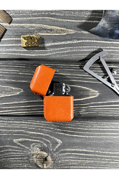 griffon leathers goods craft Kişiye Özel Benzinli Premium Deri Kılıflı Çakmak