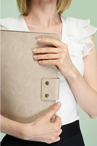 MORCA Macbook Air Pro 13-14 Inch Organizer Χαρτοφύλακας & Laptop & Tablet Τσάντα Beige Crazy