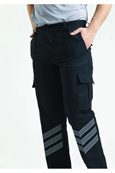 NKYSTORE Special Safety Pants with Reflector Detail – Black |   Cargo Pocket, Durable Fabric
