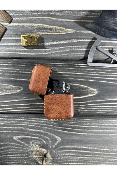 griffon leathers goods craft Kişiye Özel Benzinli Premium Deri Kılıflı Çakmak