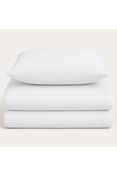 Pazar Home Bedding مفرش (زوجي) فندقي مقلم من 6 قطع- نارسس 300 غرزة- بحشوة ثابتة