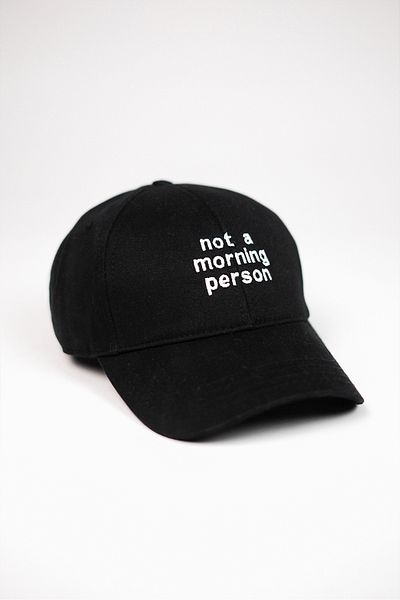 Eazy Co Unisex Black Baseball Cap - Not a Morning Person Hat
