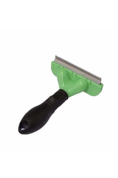 PUFO Grooming brush for dogs and cats, long hair and weight, blade cleaning button, for detangling fur