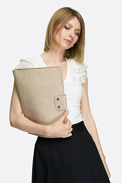 MORCA Macbook Air Pro 13-14 Inch Organizer Χαρτοφύλακας & Laptop & Tablet Τσάντα Beige Crazy