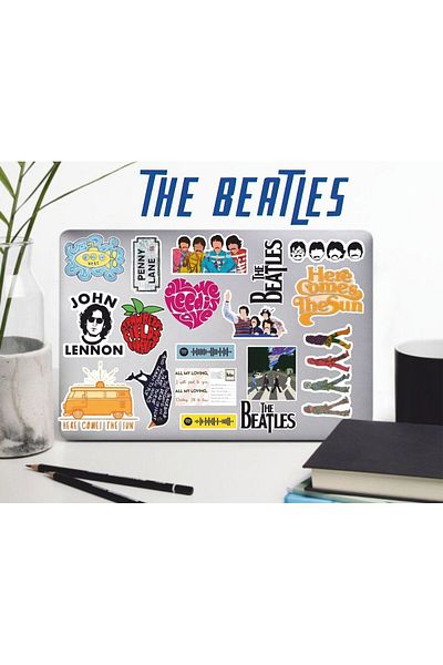 hediyenebak The Beatles Sticker Set |   Laptop Agenda Pc Tablet Phone Notebook Sticker Bullet Journal